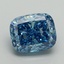 2.04 Ct. Fancy Vivid Blue Cushion Lab Grown Diamond