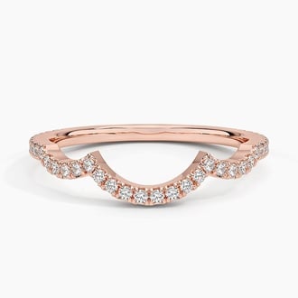 Petite Twisted Vine Curved Diamond Ring (1/5 ct. tw.) in 14K Rose Gold