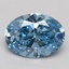1.97 Ct. Fancy Vivid Blue Oval Lab Grown Diamond