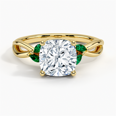 Engagement Ring With Emeralds