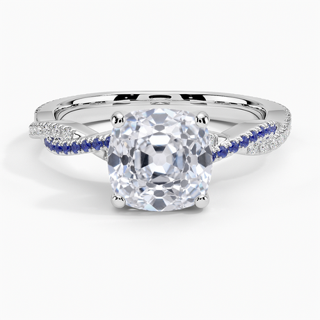 Petite Twisted Vine Sapphire and Diamond Ring