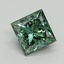 1.26 Ct. Fancy Vivid Pacific Green Princess Lab Grown Diamond
