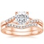 14KR Moissanite Chamise Diamond Bridal Set, smalltop view
