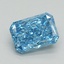 1.53 Ct. Fancy Vivid Malibu Blue Radiant Lab Grown Diamond