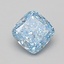 0.93 Ct. Fancy Vivid Blue Cushion Lab Grown Diamond