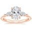 14K Rose Gold Luxe Cometa Three Stone Diamond Ring (1/3 ct. tw.), smalltop view