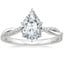18K White Gold Petite Twisted Vine Diamond Ring (1/8 ct. tw.), smalltop view