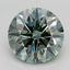 3.12 Ct. Fancy Vivid  Green Round Lab Grown Diamond
