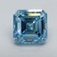 1.03 Ct. Fancy Vivid Malibu Blue Asscher Lab Grown Diamond