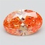 1.13 Ct. Fancy Vivid Orange Pink Oval Lab Grown Diamond
