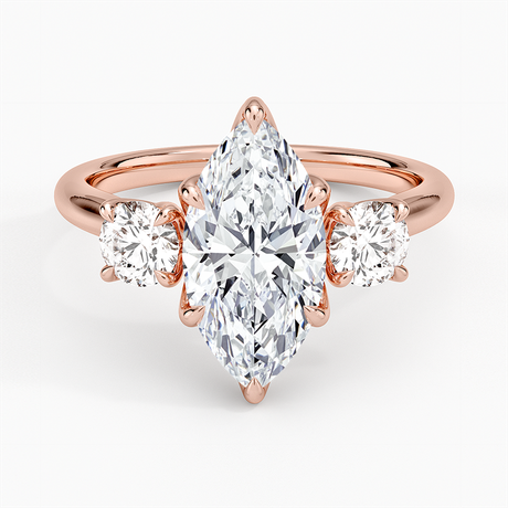 14K Rose Gold Elodie Perfect Fit Three Stone Diamond Ring (1/2 ct. tw.)