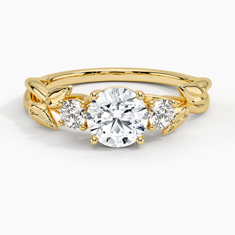 Budding Willow Three Stone Diamond Ring