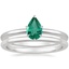 Platinum Secret Halo Diamond Ring with Petite Comfort Fit Wedding Ring
