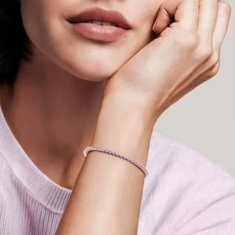 Pink Sapphire Tennis Bracelet