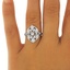 The Priya Ring, smalltop view on a hand