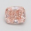 1.66 Ct. Fancy Intense Brown Pink Cushion Lab Grown Diamond