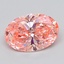 4.09 Ct. Fancy Vivid  Pink Oval Lab Grown Diamond