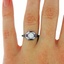 The Nora Ring, smalltop view on a hand