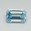 1.06 Ct. Fancy Intense Blue Emerald Lab Grown Diamond