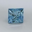 1.0 Ct. Fancy Vivid Malibu Blue Princess Lab Grown Diamond