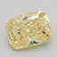 1.55 Ct. Fancy Intense  Yellow Cushion Lab Grown Diamond