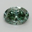3.09 Ct. Fancy Vivid Pacific Green Oval Lab Grown Diamond