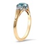 The Georgene Ring, smalltop view on a hand