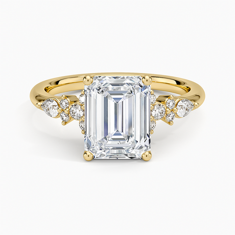 Pear and Round Diamond Engagement Ring Setting