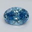 2.05 Ct. Fancy Vivid Malibu Blue Oval Lab Grown Diamond