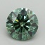 3.09 Ct. Fancy Vivid Green Round Lab Grown Diamond