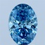 2.07 Ct. Fancy Vivid Blue Oval Lab Grown Diamond