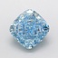 1.04 Ct. Fancy Vivid  Blue Cushion Lab Grown Diamond
