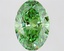 3.50 Ct. Fancy Vivid Green Oval Lab Grown Diamond