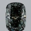 1.40 Ct. Fancy Intense Green Cushion Lab Grown Diamond