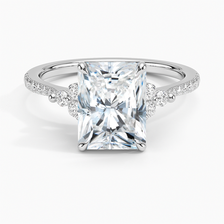 18K White Gold Melody Pavé Diamond Ring