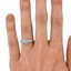 The Lesa Ring, smallzoomed in top view on a hand