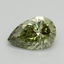 1.16 Ct. Fancy Vivid Green Pear Lab Grown Diamond