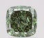 1.77 Ct. Fancy Vivid  Green Cushion Lab Grown Diamond