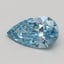 0.53 Ct. Fancy Vivid Blue Pear Lab Grown Diamond