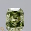 0.82 Ct. Fancy Vivid Green Cushion Lab Grown Diamond