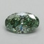 1.01 Ct. Fancy Vivid Pacific Green Oval Lab Grown Diamond