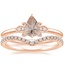 14K Rose Gold Fiore Diamond Ring with Flair Diamond Ring (1/6 ct. tw.)