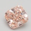 3.00 Ct. Fancy Intense Orangy Pink Cushion Lab Grown Diamond