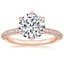 14K Rose Gold Valentina Diamond Ring, smalltop view