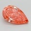5.02 Ct. Fancy Orangy Red Pear Lab Grown Diamond