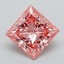 3.10 Ct. Fancy Vivid Pink Princess Lab Grown Diamond