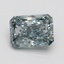 1.63 Ct. Fancy Vivid Greenish Blue Radiant Lab Grown Diamond