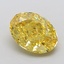 3.24 Ct. Fancy Vivid  Yellow Oval Lab Grown Diamond
