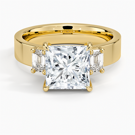 Peyton Emerald Cut Three Stone Diamond Ring