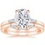 14KR Moissanite Tapered Baguette Diamond Bridal Set, smalltop view